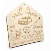 Drevená obálka na peniaze