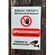 Informačná ceduľa - Zákaz vstupu 1
